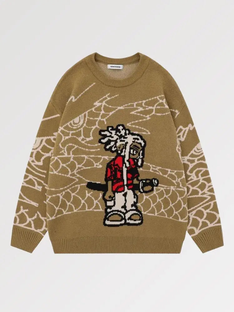 Samurai-Pullover 'Hakuya' – Pullover im japanischen Stil für Herren und Damen