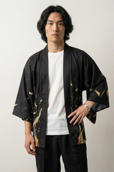 Schwarzer Kimono Männer 'Artefact'