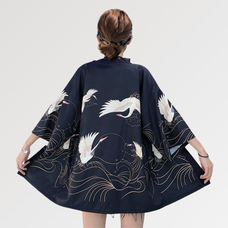 Kurzer Kimono für Frauen 'Setsuko' – Kimono im traditionellen japanischen Stil für Herren und Damen