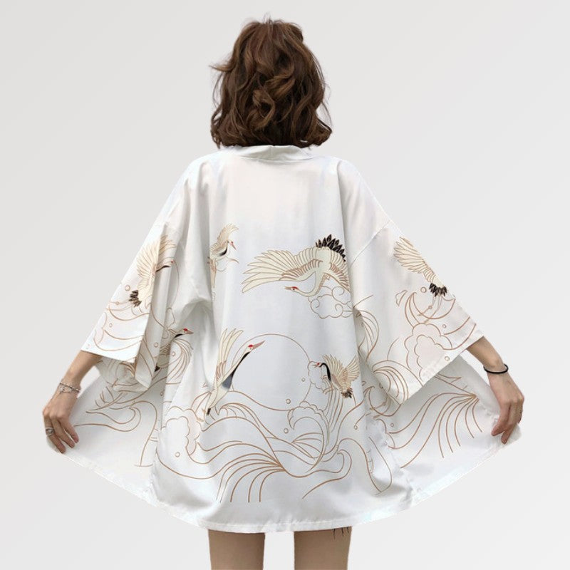 Kurzer Kimono für Frauen 'Setsuko' – japanisches Gewand, Kimono im japanischen Design