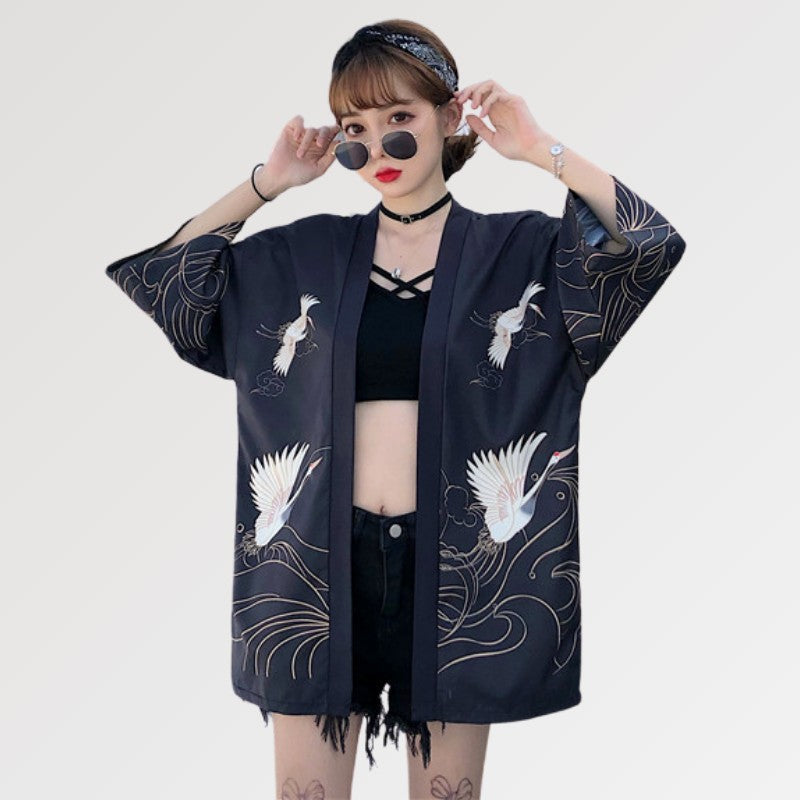 Kurzer Kimono für Frauen 'Setsuko' – Kimono für traditionelle Anlässe, Premium-Qualität