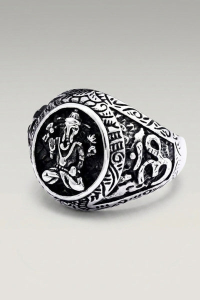Silberner Ganesh-Ring 'Toyama'