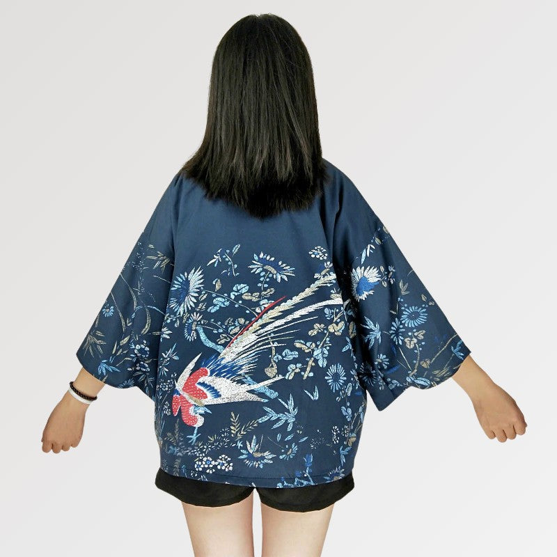 Seiden-Kimono-Jacke 'Soraka' – Kimono im traditionellen japanischen Stil für Herren und Damen