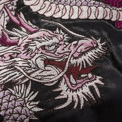 Bestickte Drachen-Sukajan 'Kokuryū Flame' – Detailansicht 5