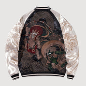 Japanische Yokai-Sukajan 'Fujin Raijin' – Detailansicht 6