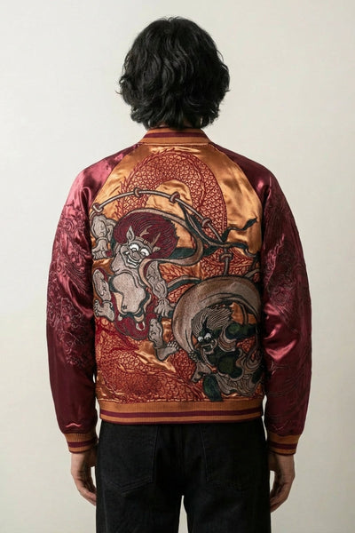 Japanische Yokai-Sukajan 'Fujin Raijin'