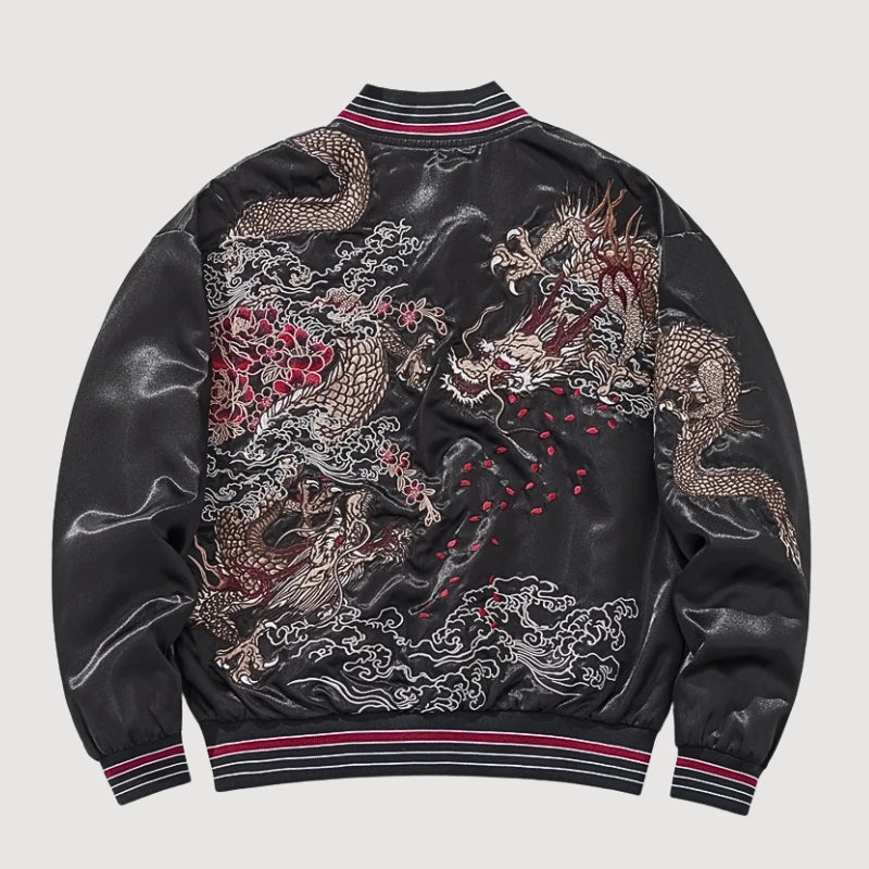 Schwarze Drachen-Sukajan 'Kuro Ryujin' – Detailansicht 3