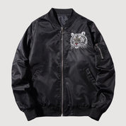 Mythischer Tiger Aviator-Bomber aus Leder – Detailansicht 8