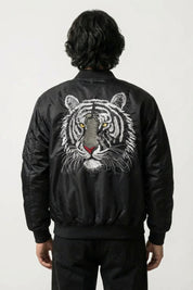 Mythischer Tiger Aviator-Bomber aus Leder – Detailansicht 2