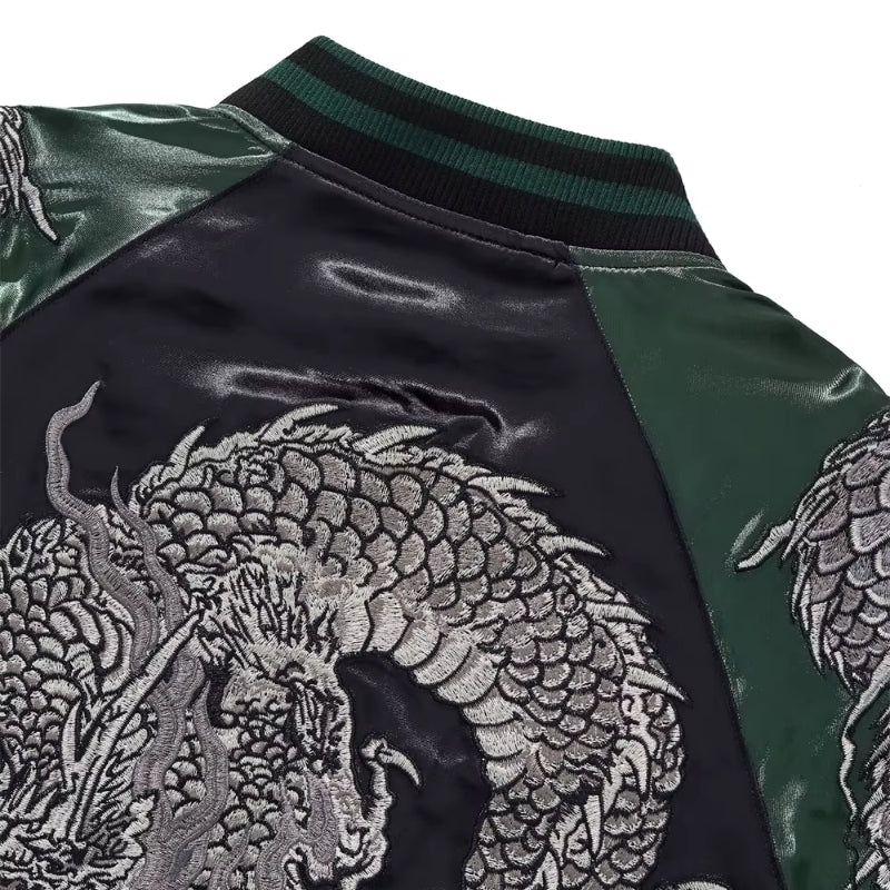 Drachen-Sukajan für Herren 'Kurotatsu' – Detailansicht 10