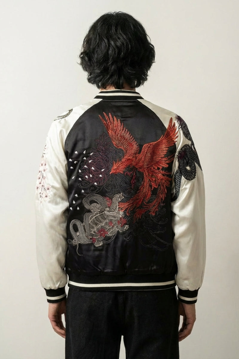 Vintage Sukajan-Jacke 'Mainoho' – Stickerei Rückseite