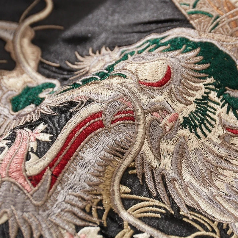 Bestickte Drachen-Sukajan 'Raijin no Ikazuchi' – Detailansicht 10