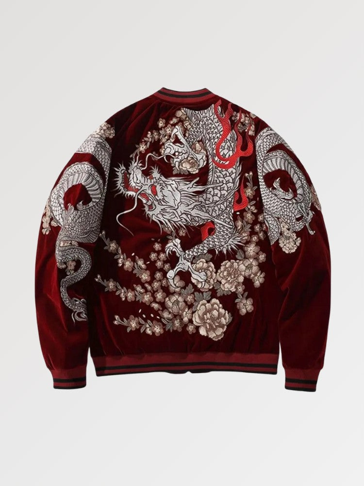 Sukajan mit Drachen im Bushido-Geist der Samurai, Farbvariante