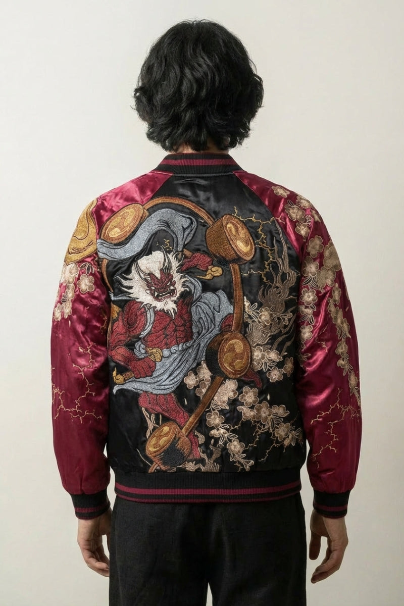 Raijin-Sukajan für Herren 'Ten no Ikazuchi' – Detailansicht 2