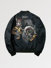 Japanische Monster-Bomberjacke 'Yokai Fight' – Detailansicht 3