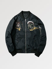 Japanische Monster-Bomberjacke 'Yokai Fight' – Detailansicht 4