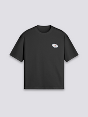 Sushi T-Shirt mit Lachs-Sushi-Schale und Stäbchen, japanischer Food-Druck, oversize Baumwolle, Produktansicht