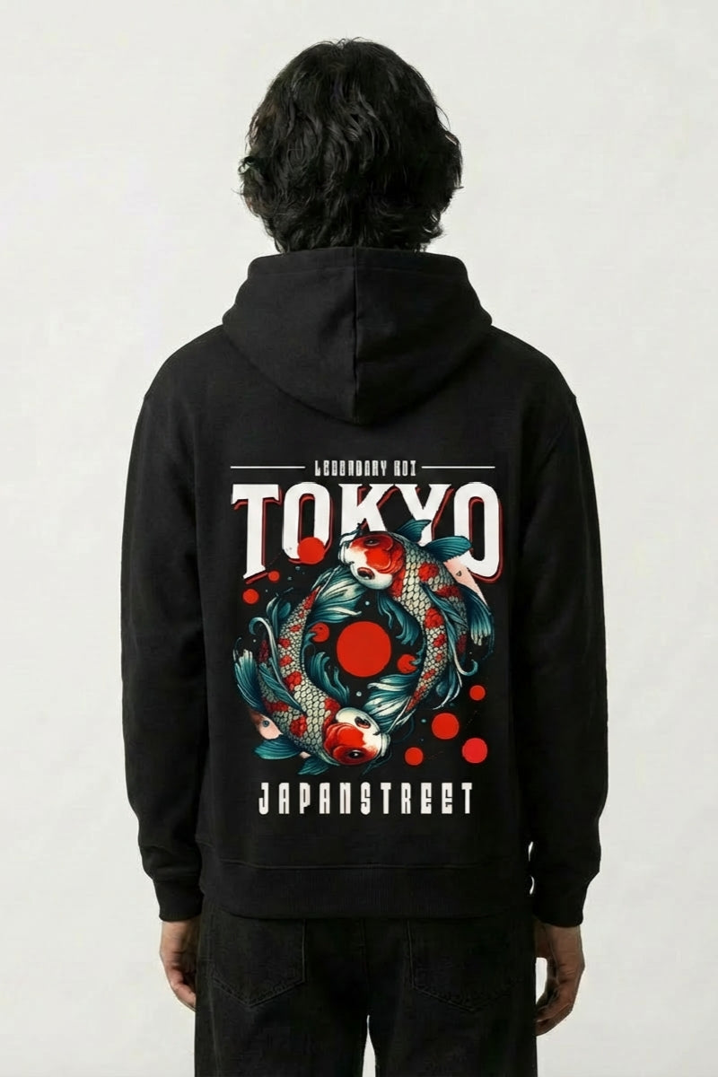 Koi-Karpfen-Hoodie - フィッシュ – Studioaufnahme Rückseite