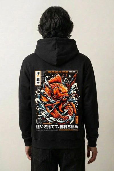 Japanischer Grafik-Hoodie - ランチュウ