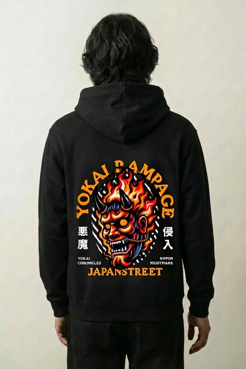 Yokai Hoodie - ようかい – Studioaufnahme Rückseite