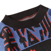 Pullover mit japanischem Schriftzug 'Harajuku' – Detail: Rundhals, Sweatshirt japanischen Stil