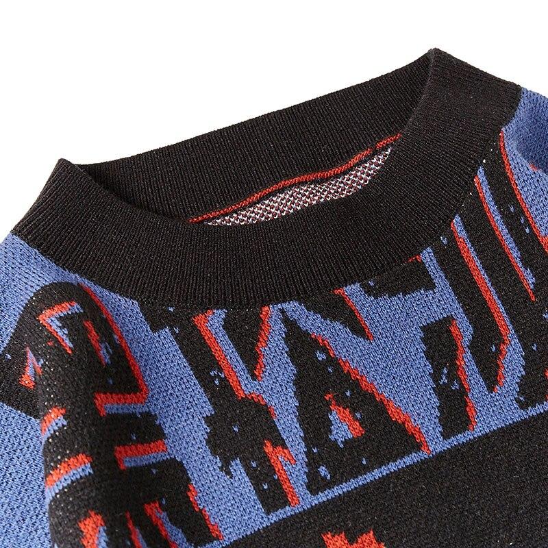 Pullover mit japanischem Schriftzug 'Harajuku' – Detail: Rundhals, Sweatshirt japanischen Stil