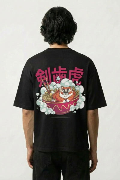 T-Shirt mit japanischer Schrift - らーめん