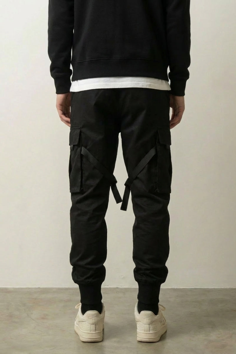 Taktische Streetwear-Hose 'Yuzawa', Rückansicht – Streetwear-Hose Herren japanischer Stil