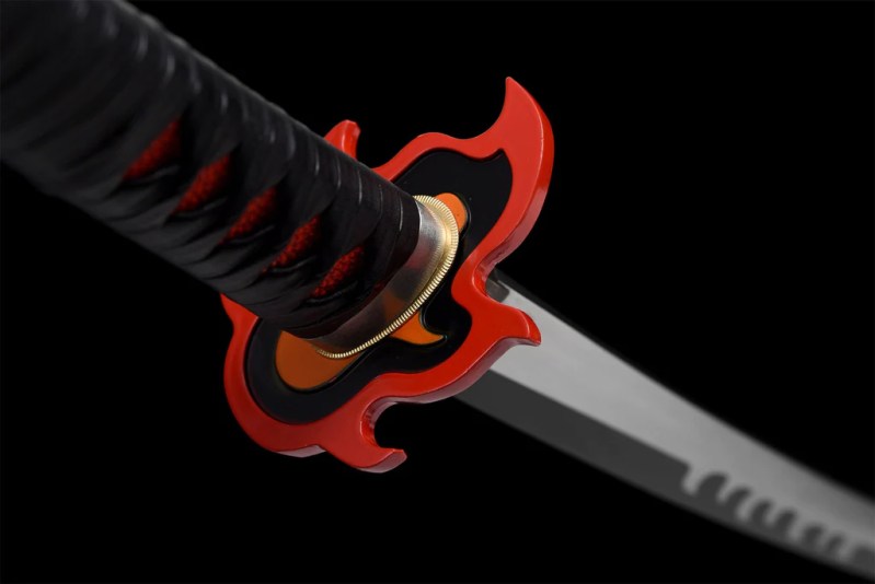 Tanjiro Katana (Dämonentöter) – Detail: scharfe Klinge, Katana japanischen Stil