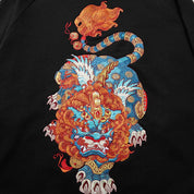Tiger-Hoodie 'Shodakime' – Detail: Kapuzenpullover, Hoodie japanischen Stil