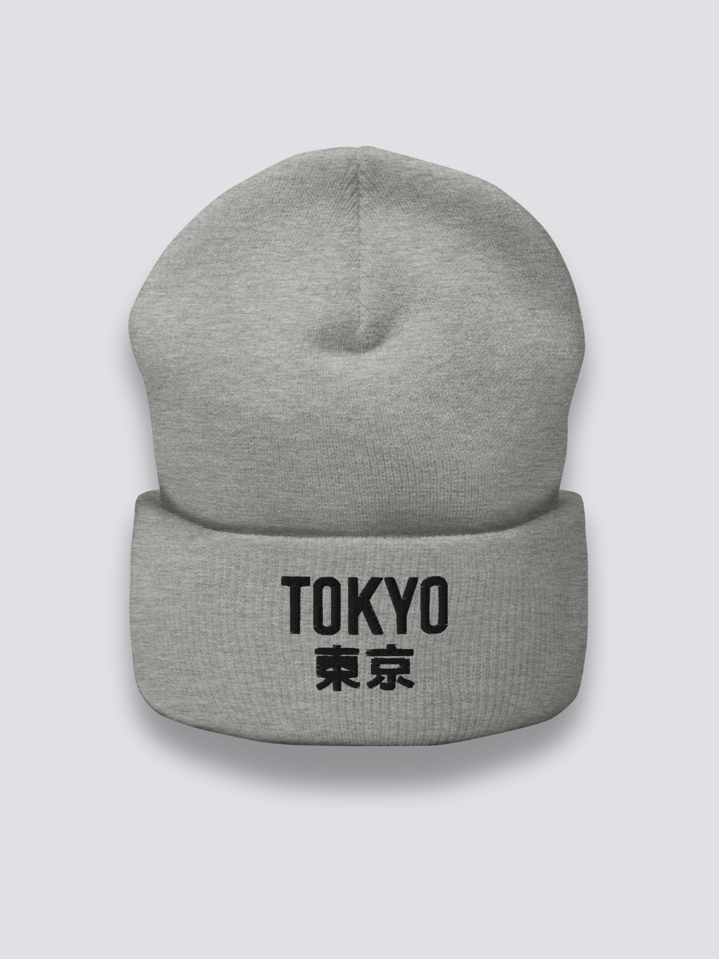 Tokio-Beanie – Beanie, gestickter zweisprachiger Tokyo-Schriftzug, Seitenansicht