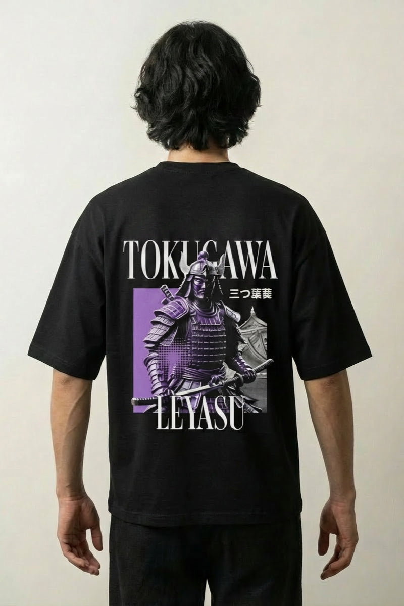 Tokugawa Ieyasu T-Shirt - 三つ葉葵 — Schwarz