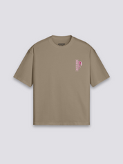 Tokyo Geisha T-Shirt mit Maiko unter Kirschbäumen, Hanami-Druck, oversize Baumwolle Damen, Vorderansicht Farbvariante