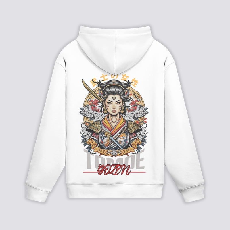 Tomoe Gozen Hoodie - 女武者 — Weiß