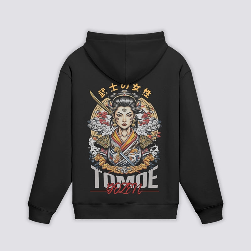 Tomoe Gozen Hoodie - 女武者 — Schwarz