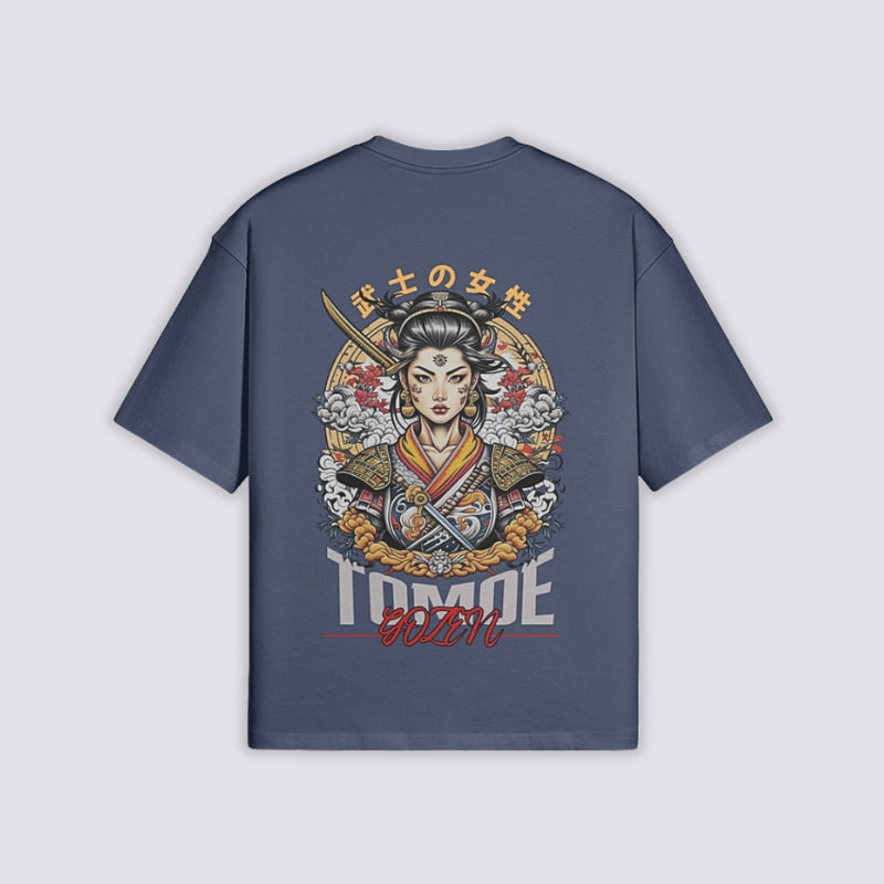Tomoe Gozen T-Shirt - 巴御前 — Schiefergrau