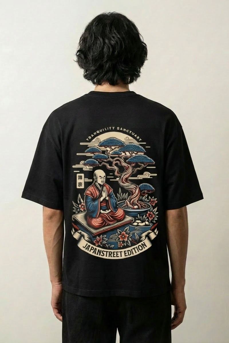 T-Shirt mit japanischem Aufdruck - プリント – Studioaufnahme
