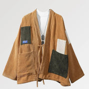 Bestickter Kimono aus Samt 'Akidori' – Kimono im traditionellen japanischen Stil für Herren und Damen