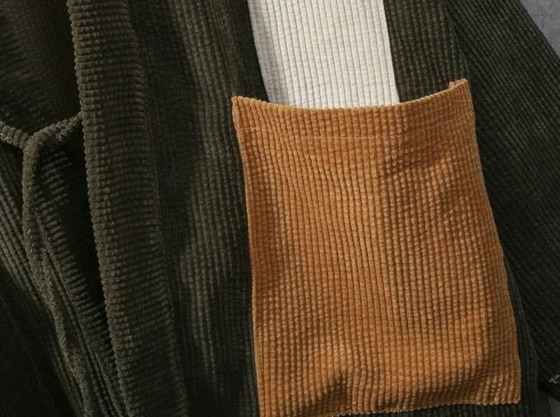 Kimono-Jacke aus Samt 'Akidori' – Detail: lange Ärmel, Kimono japanischen Stil
