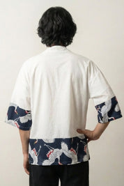Herren Kimono-Strickjacke 'Hisashi' – Studioaufnahme Rückseite