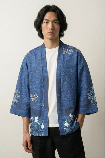 Marineblaue Kimonojacke 'Kaito Edition'