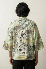 Bedruckte Kimono-Jacke 'Kaito Edition' – Studioaufnahme Rückseite