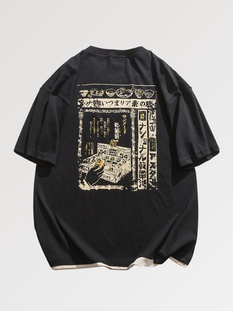 Japanisches Vintage-T-Shirt 'Sayama' – T-Shirt im Streetwear-Stil für Herren und Damen
