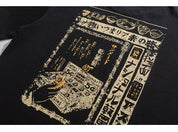 Japanisches Vintage-T-Shirt 'Sayama' – Baumwolle: detailreicher T-Shirt im japanischen Stil