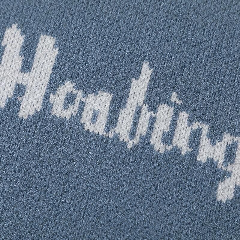 Vintage-Retro-Pullover 'Fujihama' – Detail: Rundhals, Sweatshirt japanischen Stil