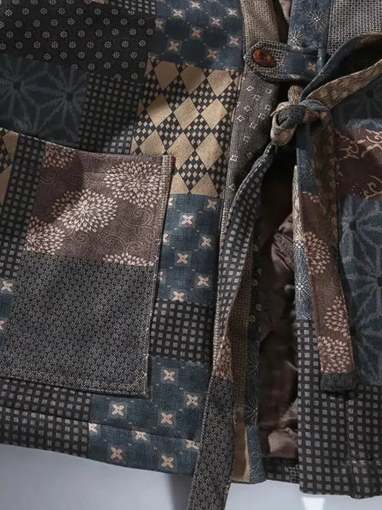 Hanten im Vintage-Stil – Detail: lange Ärmel, Kimono japanischen Stil
