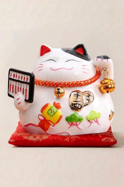 Weiße Maneki Neko 'Lucky Boulier'
