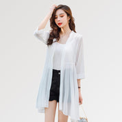 Damen-Strandkimono 'Yuriko' – mit Obi: detailreicher Kimono im japanischen Stil