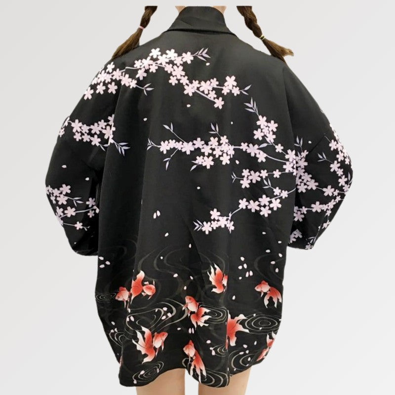 Geblümter Damen-Kimono 'Kurina' – Kimono für traditionelle Anlässe, Premium-Qualität