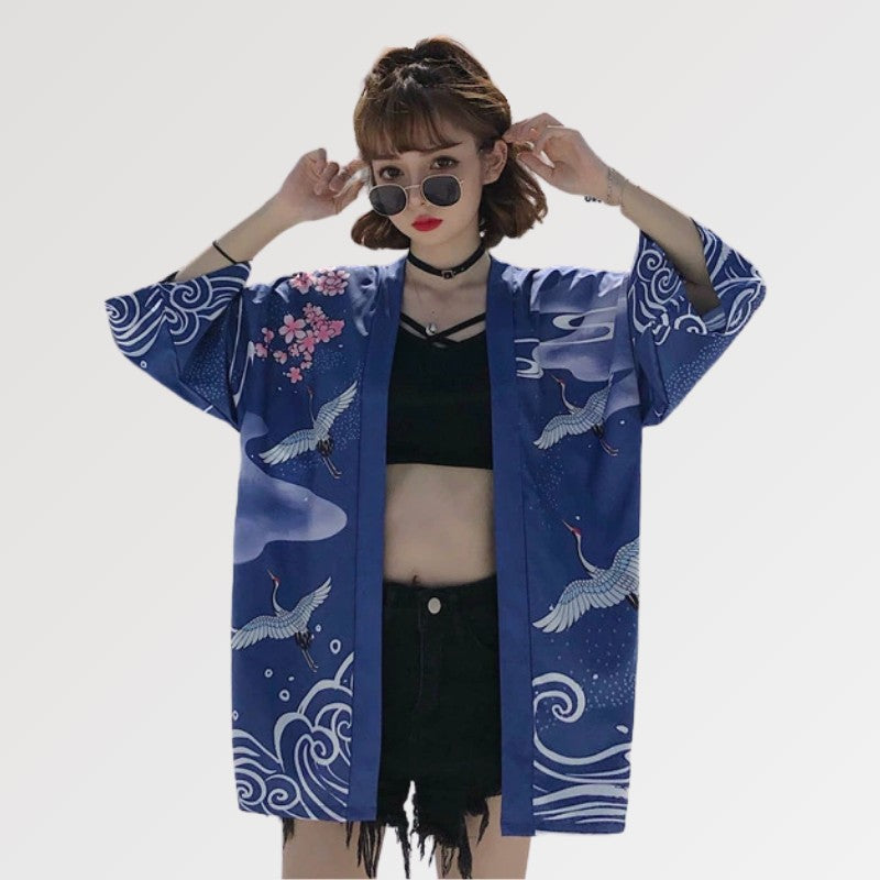 Damen-Kimono-Top 'Natsuko' – japanisches Gewand, Kimono im japanischen Design